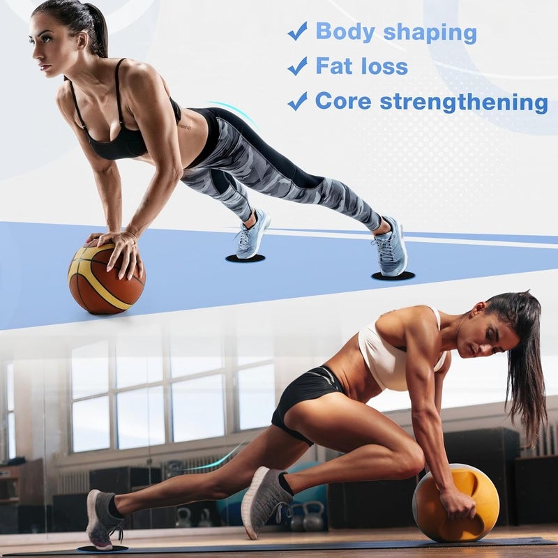 Arrowbash Set of 6 Style Pilates Home Equipment Set Pilates Essential Kit Workout Accessories 14 Magic Circle Mini Exercise Ball Yoga Strap Silicone Tension Strip Tension Band Sliding Plate - Image 5